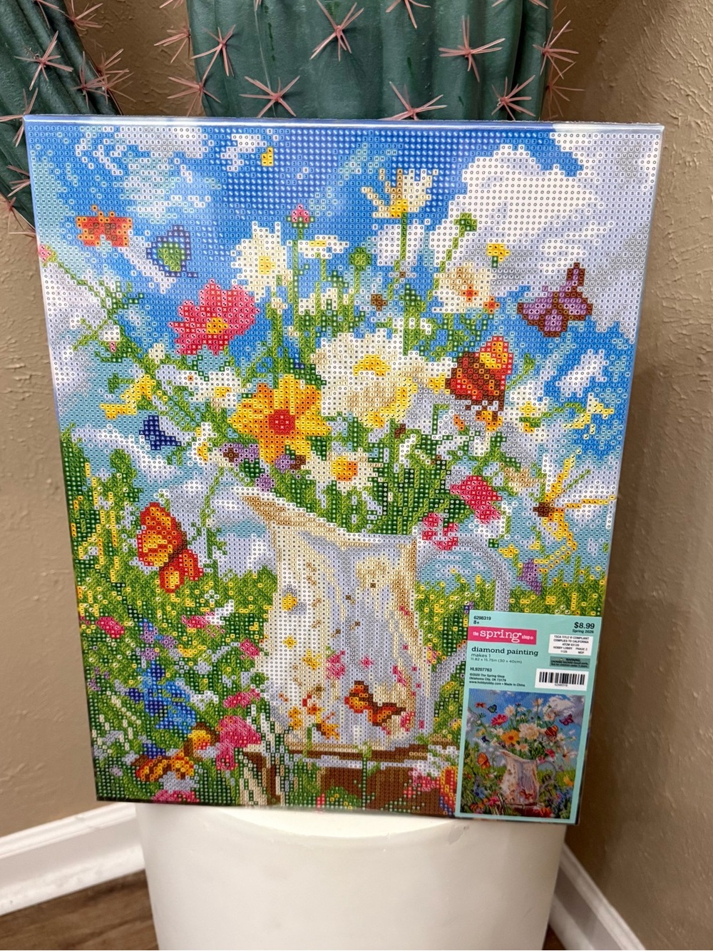 Floral Watering Can Diamond Painting Kit